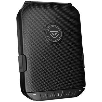 VAULTEK LifePod 20 Full-Size Lockable Weatherproof Case with Built-in Lock, Steel Security Cable, & TSA Handgun Case or Car Safe, Portable Travel Pistol Safe/Covert Black
