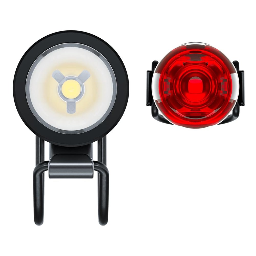 Knog Plugger USB Rechargeable Bike Light - Bright 350 Lumen Bike Headlight and Tail Light Set, 5 Modes, Waterproof, Easy Mount for All Bike Types - 180+ Hr Runtime