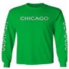 0335. City of Chicago Classic Design Illinois Men's Long Sleeve t Shirt (Irish Green Large) view 1