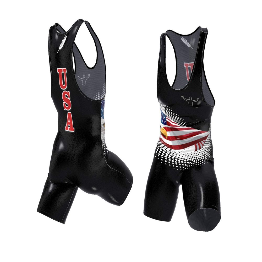 Feather Singlet Weigh-In Singlet 0.1 lbs, Wrestling Singlet, Lightest Singlet in The World (Folkstyle Black, YS)