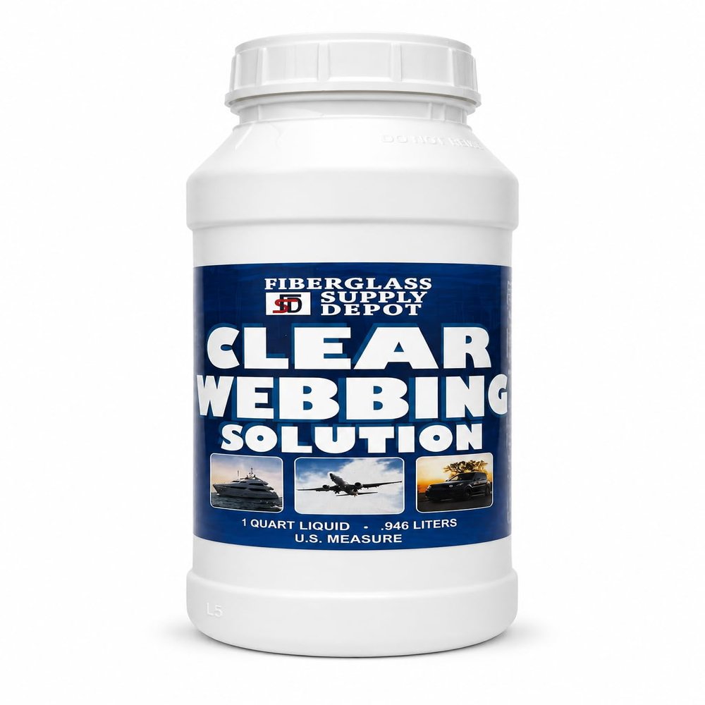 Fiberglass Supply Depot Clear Webbing Solution Quart