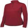 Augusta Sportswear Womens Attain Wicking Quarter Zip Pullover - Running Long Sleeve Jacket with Sun Protection 3Q Cardinal view 1