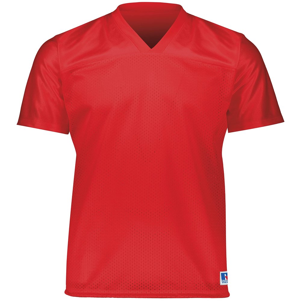 Russell Athletic Mens Solid Flag Football Jersey, True Red 2XL