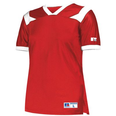 Russell Athletic Ladies Phenom6 Flag Football Jersey  Elite Performance Mesh Football Shirt for Women, Perfect for Team Play & Training, True Red/White M