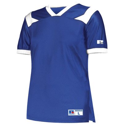 Russell Athletic Ladies Phenom6 Flag Football Jersey  Elite Performance Mesh Football Shirt for Women, Perfect for Team Play & Training, Royal/White XL