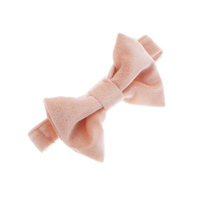 My Lello Velvet Baby Pre- Tied Adjustable Bow Tie Solid Formal Tuxedo Style - Pink Blush