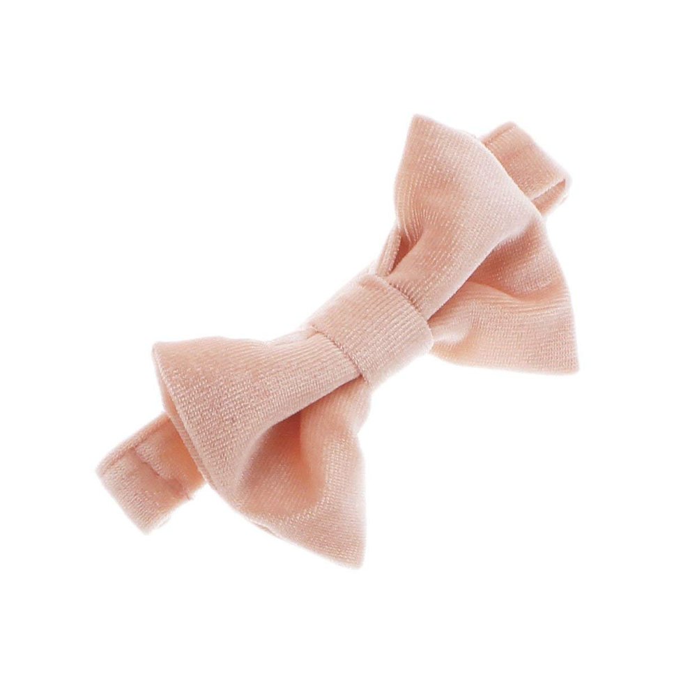 My Lello Velvet Baby Pre- Tied Adjustable Bow Tie Solid Formal Tuxedo Style - Pink Blush