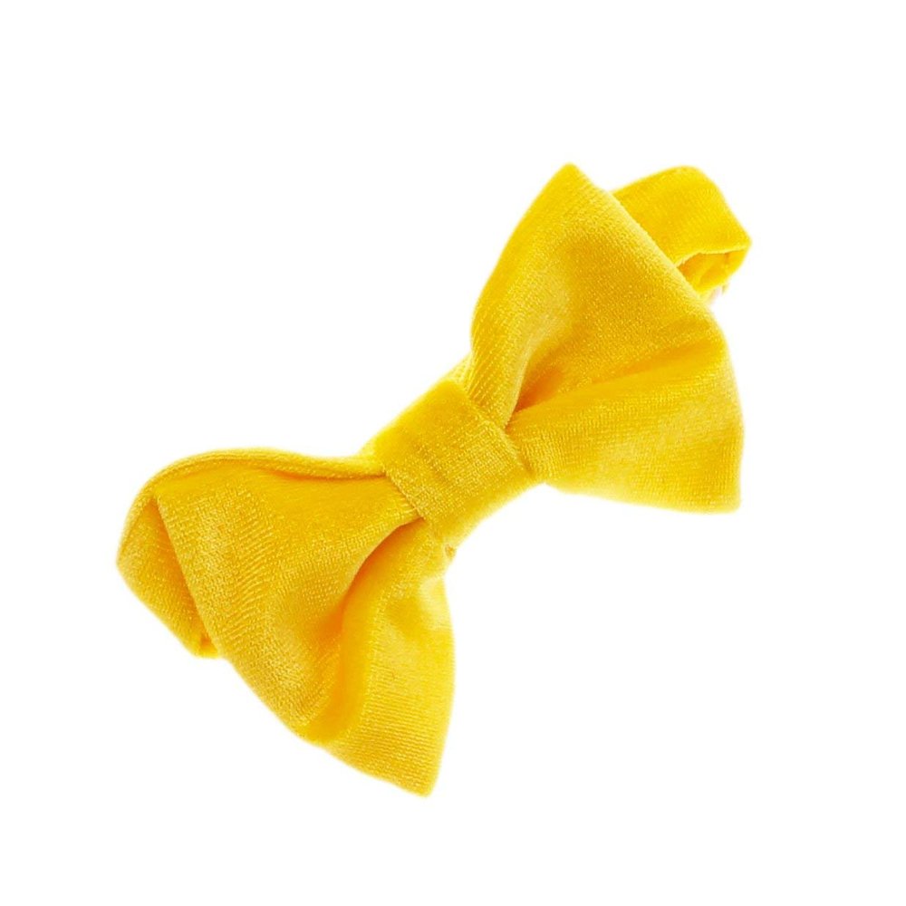 My Lello Velvet Baby Pre- Tied Adjustable Bow Tie Solid Formal Tuxedo Style - Golden Yellow