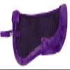 Equitem Faux Fur Trim Half Pad for Pony English Riding Saddle Correction (Purple) view 1