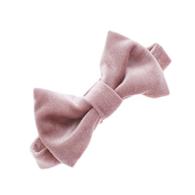 My Lello Velvet Baby Pre- Tied Adjustable Bow Tie Solid Formal Tuxedo Style - Dusty Rose