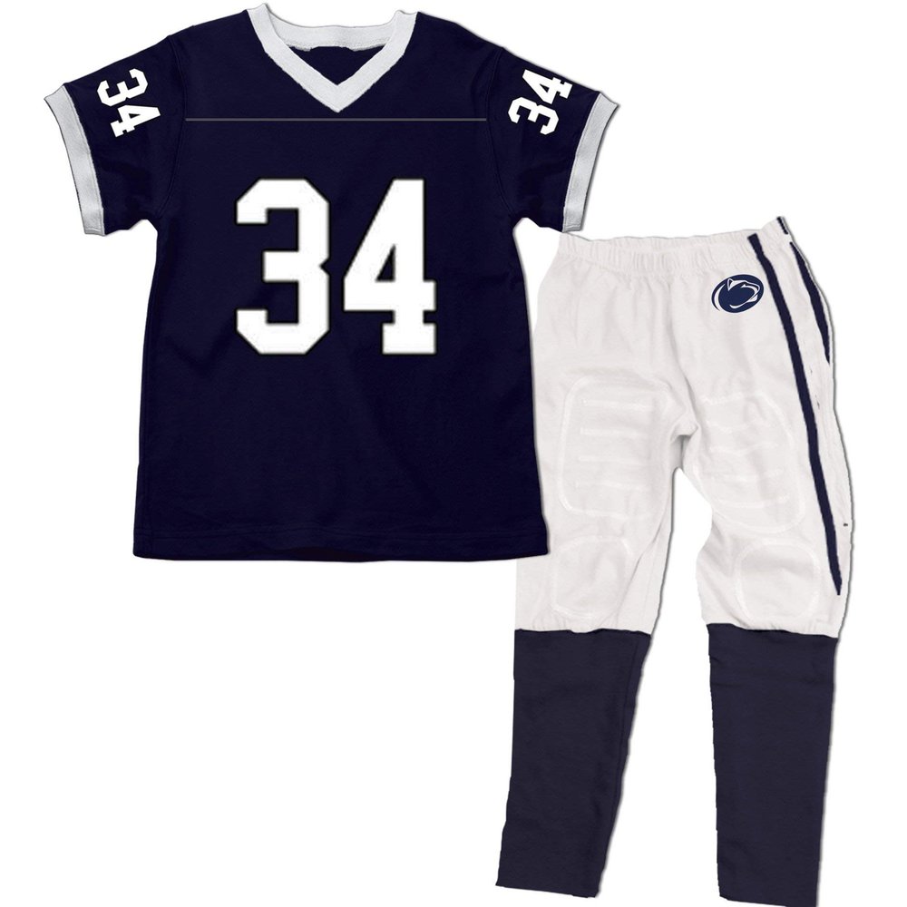 Wes & Willy Penn State Nittany Lions SS Football Pajama As Shown