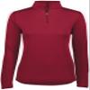 Augusta Sportswear Womens Attain Wicking Quarter Zip Pullover - Running Long Sleeve Jacket with Sun Protection R7 Cardinal view 2