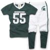 Wes & Willy Michigan State Spartans SS Football Pajama As Shown view 1