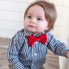 My Lello Velvet Baby Pre- Tied Adjustable Bow Tie Solid Formal Tuxedo Style - Red view 4