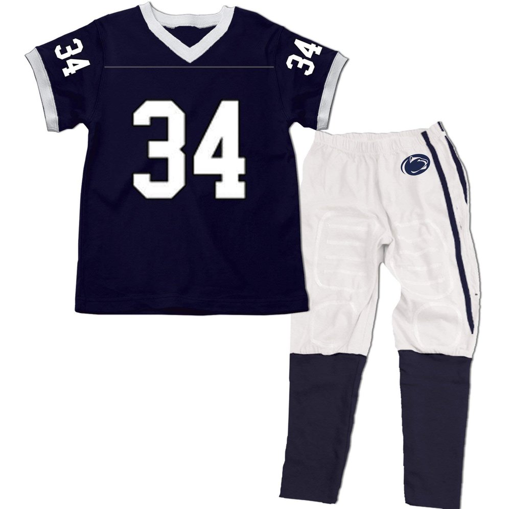 Wes & Willy Penn State Nittany Lions SS Football Pajama As Shown