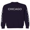 0335. City of Chicago Classic Design Illinois Men's Crewneck Sweatshirt (Navy Large) view 1