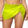 Conceited Swimsuit Coverup for Women - Cover ups for Swimwear Women - Beach Sarong Skirt - Neon Yellow - Small-Medium view 1