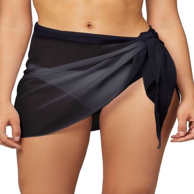 Conceited Swimsuit Coverup for Women - Cover ups for Swimwear Women - Beach Sarong Skirt - Black - XX-Large-3X-Large