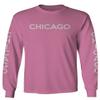 0335. City of Chicago Classic Design Illinois Men's Long Sleeve t Shirt (Pink X-Large) view 1