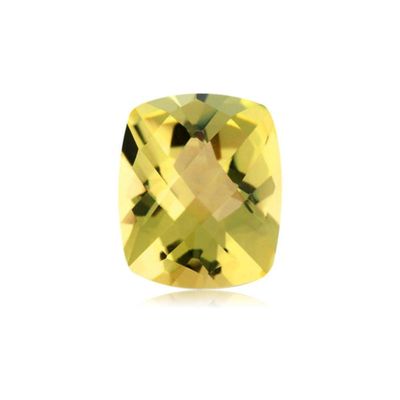 1.10-1.34 Cts of 8.0x6.0 mm AAA Cushion-Checker Cut Lemon Citrine (1 pc) Loose Gemstone