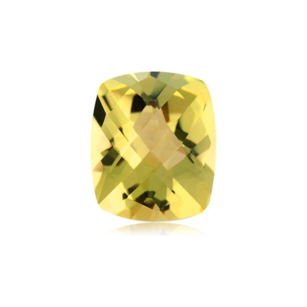 1.10-1.34 Cts of 8.0x6.0 mm AAA Cushion-Checker Cut Lemon Citrine (1 pc) Loose Gemstone