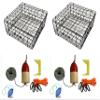 2-Pack of KUFA Vinyl Coated Crab Trap & Accessory kit Including 100' Rope, Caliper, Harness, Bait Bag & Red/White Float (1/4" x100' Lead Core Sinking Line & 11" Float) view 1