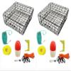 2-Pack of KUFA Vinyl Coated Crab Trap & Accessory kit Including 100' Rope, Caliper, Harness, Bait Bag & Red/White Float (6"x14" Float, 1/4" Poly Rope with line Weight) view 1