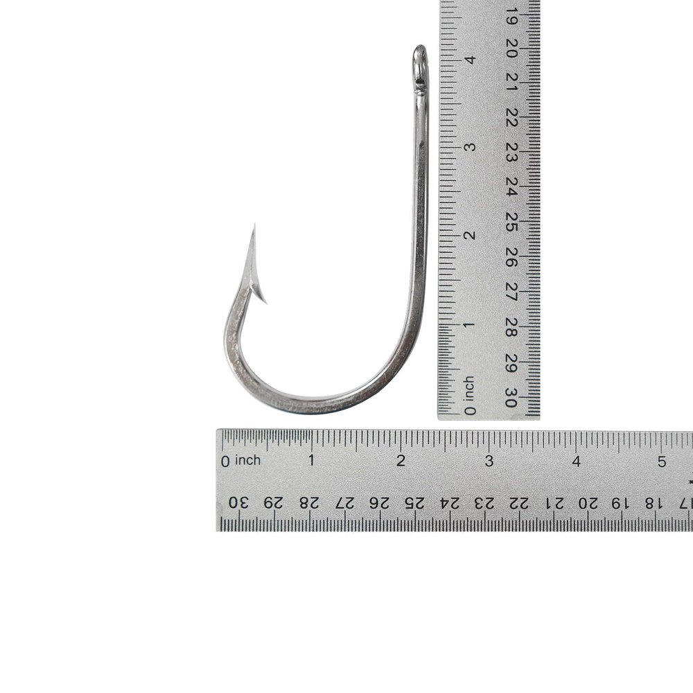 50pcs 7691S Stainless Steel Hook Size 12/0 Big Game Hook Southern Tuna Hook - Fish WOW!