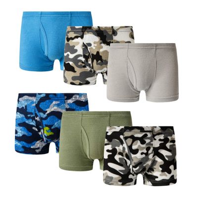Family Feeling 6 Packs Big Boys' Cotton Boxer Brief Underwear Size 10