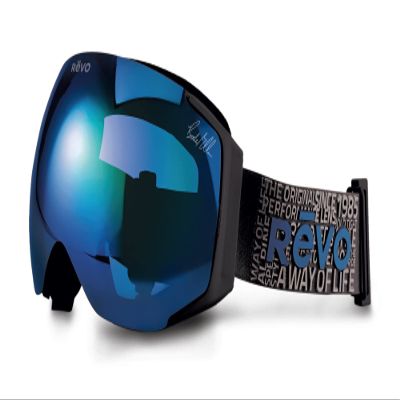 Revo Goggles No. 1 x Bode Miller: Photochromic Lens, Frameless Design, Black Frame with Photochromic Blue Water Lens