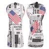 Golf Builder 3pcs/Set USA Stars and Stripes Newspaper Print Golf Club Driver Fairway Wood Head Covers 1 3 5 Wood Covers view 3