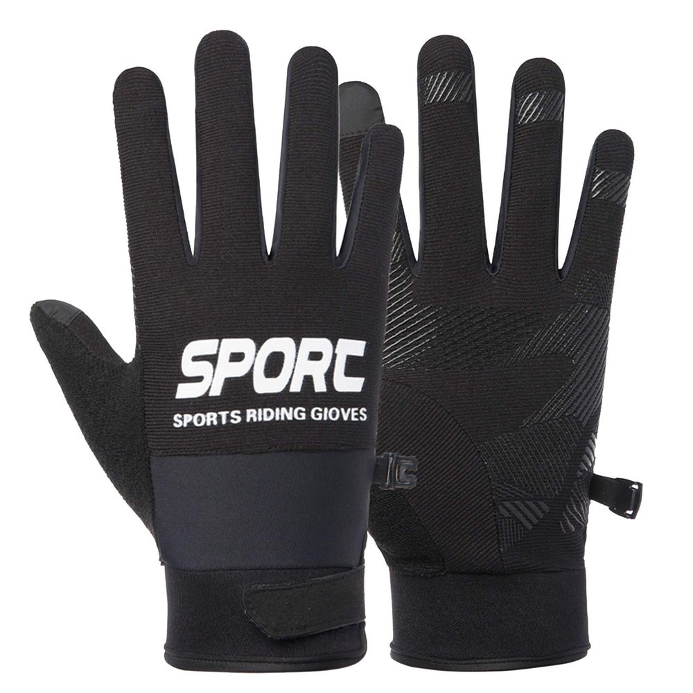 FUFU Gloves Warm Gloves, Winter Touch Screen Warm Gloves, Cycling, Horse Riding, Running, Outdoor Sports (Size : L)
