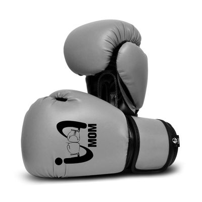 I Boxing Mom - Kids Boxing Gloves MMA Boxing Muay Thai Bag Work (Gray, 6 Oz)