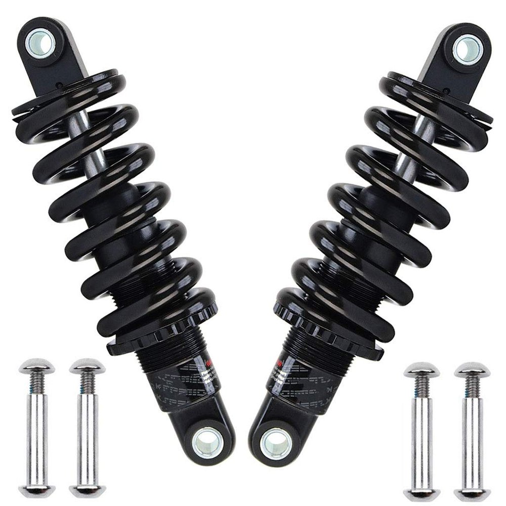 VXXV Mountain Bike Rear Shock Absorber 2pcs MTB Bicycle Biliary Spring Steel 125/150/165/190mm (Color : 190mm, Size : 1500 Lbs)