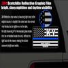 Reflective Hart County Kentucky KY Thin Blue Line Stealthy Old Glory USA Flag | Honoring Law Enforcement Officers Sheriffs | County State Decal Bumper Sticker 3M Vinyl 3" x 5" view 2