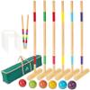 ApudArmis 35In Six Players Croquet Set with Deluxe Premiun Pine Wooden Mallets,Colored Ball,Wickets,Stakes - Lawn Backyard Game Set for Adults/Teens/Family (Large Carry Bag Including) view 1
