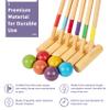 ApudArmis 35In Six Players Croquet Set with Deluxe Premiun Pine Wooden Mallets,Colored Ball,Wickets,Stakes - Lawn Backyard Game Set for Adults/Teens/Family (Large Carry Bag Including) view 3