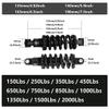 VXXV Mountain Bike Rear Shock Absorber 2pcs MTB Bicycle Biliary Spring Steel 125/150/165/190mm (Color : 165mm, Size : 2000 Lbs) view 2