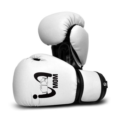 I Boxing Mom - Kids Boxing Gloves MMA Boxing Muay Thai Bag Work (White, 8 Oz)