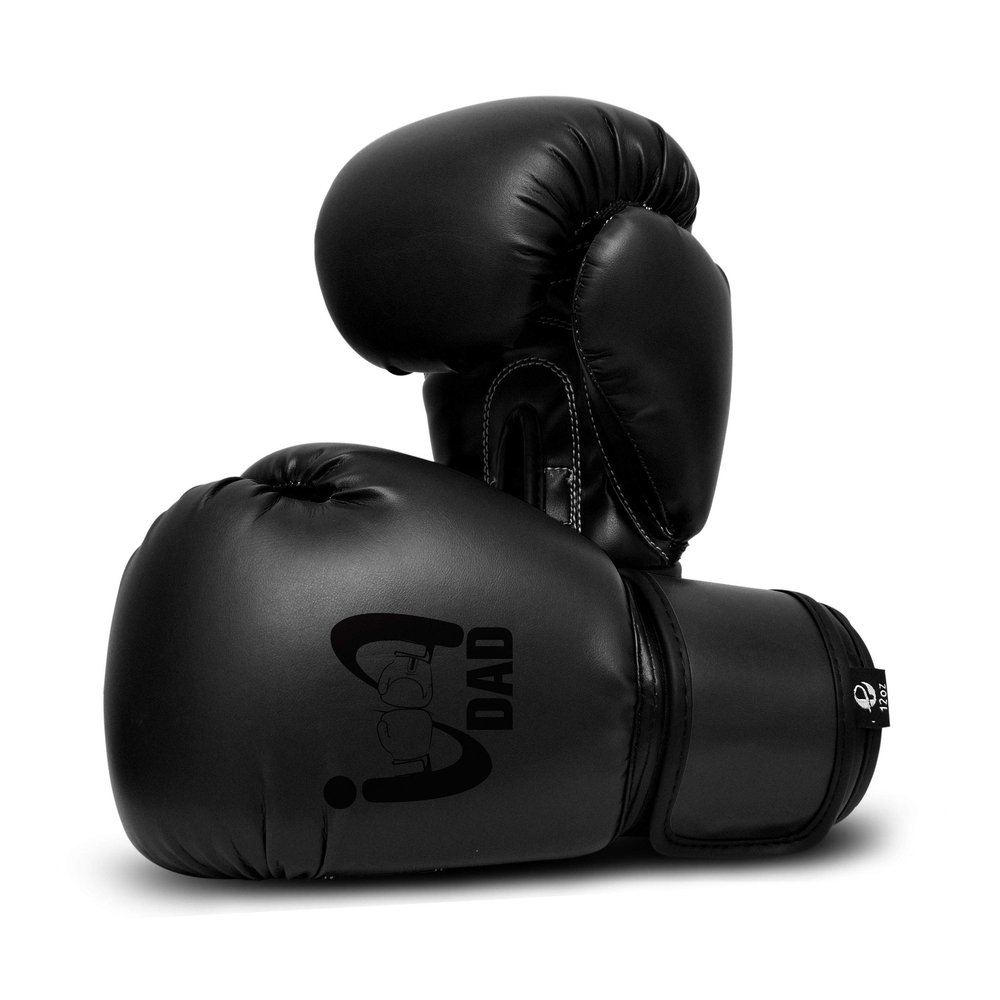 UFG I Boxing Dad - Kids Boxing Gloves MMA Boxing Muay Thai Bag Work (Black, 8 Oz)