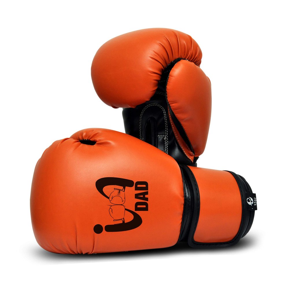 I Boxing Dad - Kids Boxing Gloves MMA Boxing Muay Thai Bag Work (Orange, 6 Oz)