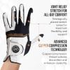 Copper Tech Ladies Golf Gloves Women Right Handed Golfer & Left Handed Golfer 2 Pack | Copper Compression Joint Support | Flexible & Comfortable Fit with Premium Leather | Tacky Grip Reinforced Pad view 2
