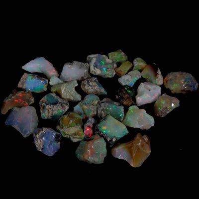 100% A+ Natural Ethiopian Welo Opal Rough Stone, Raw Crystal,October Birthstone, Jewelry Making Gemstone, Ultra Fire Striking Opal, Opal Rock, Handpicked Stone 98.50 Cts Rough Lot