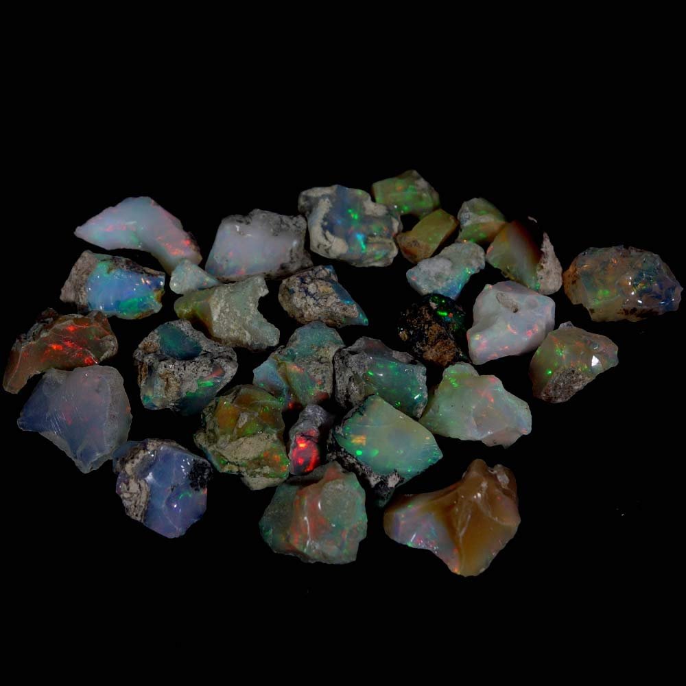 100% A+ Natural Ethiopian Welo Opal Rough Stone, Raw Crystal,October Birthstone, Jewelry Making Gemstone, Ultra Fire Striking Opal, Opal Rock, Handpicked Stone 98.50 Cts Rough Lot