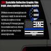 Reflective Parke County Indiana in Thin Blue Line Stealthy Old Glory USA Flag | Honoring Law Enforcement Officers Sheriffs | County State Decal Bumper Sticker 3M Vinyl 3" x 5" view 2