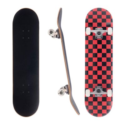 Awaken 8 Inch Complete Skateboard - Red Checkerboard