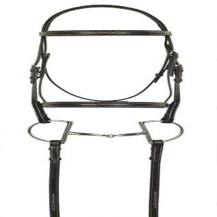 ARAMAS Fancy Square Raised Padded Bridle with Fancy Lace Reins