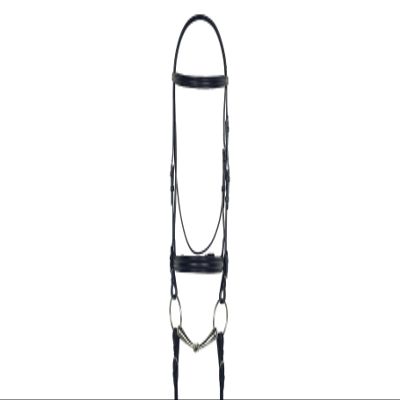 ARAMAS Plain Raised Padded Dressage Bridle with Leather Reins