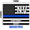 Reflective Clark County Nevada NV Thin Blue Line Stealthy Old Glory USA Flag | Honoring Law Enforcement Officers Sheriffs | County State Decal Bumper Sticker 3M Vinyl 3" x 5" view 3
