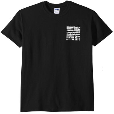 T-Line Men's The Office Tv Series Fun Run Graphic T-Shirt (Black, Large)